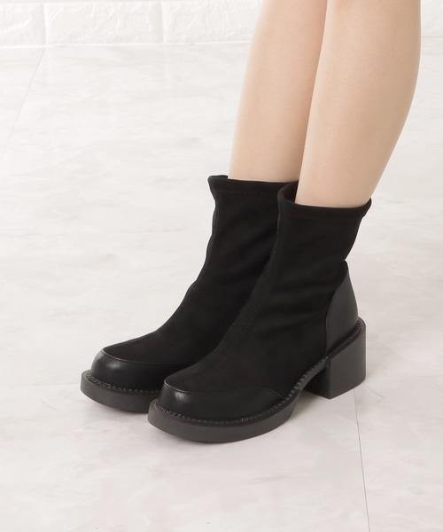 「Lace Ladies」 ショートブーツ 25 ブラック レディース_画像3