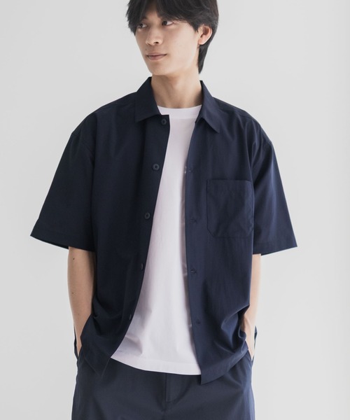 シャツ 「風通しが良く涼しい ドライ機能」NAVY KAZETOSU メッシュ半袖シャツ メンズ レディース | NAVY（ファッション） | 18