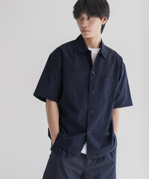 シャツ 「風通しが良く涼しい ドライ機能」NAVY KAZETOSU メッシュ半袖シャツ メンズ レディース | NAVY（ファッション） | 20