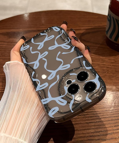 c.u.l スマホケース リボン柄 iPhoneカバー アイフォンケース ipc766