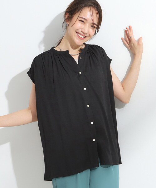 DRESKIP ブラウス シャツ 「S-LL/洗濯後しわになりにくい」上品