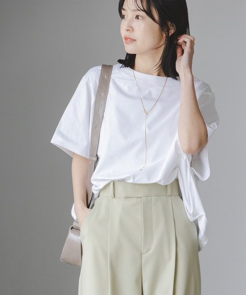 コグザビッグスモーク 七分袖Tシャツ美品 COGTHEBIGSMOKE/コグザビッグスモーク】BELL TOP/ボートネック七