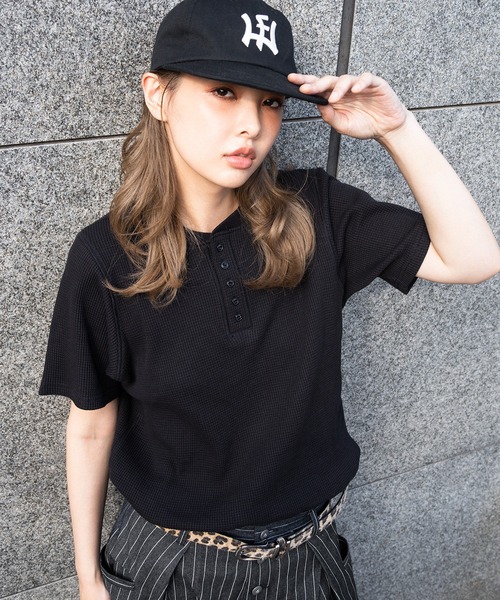 WISH FOR EVER（ウィッシュフォーエバー） ヘンリーネック tシャツ