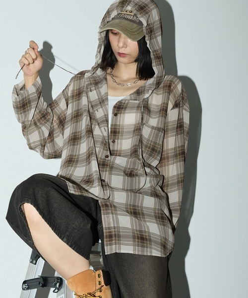 Anchor Smith（アンカー スミス） ブラウス シャツ シアーオンブレ