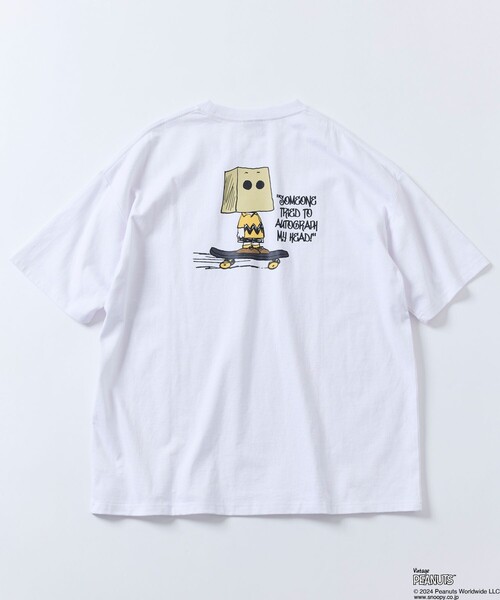 「FREAK'S STORE」 半袖Tシャツ「Vintage PEANUTSコラボ」 LARGE ホワイト メンズ