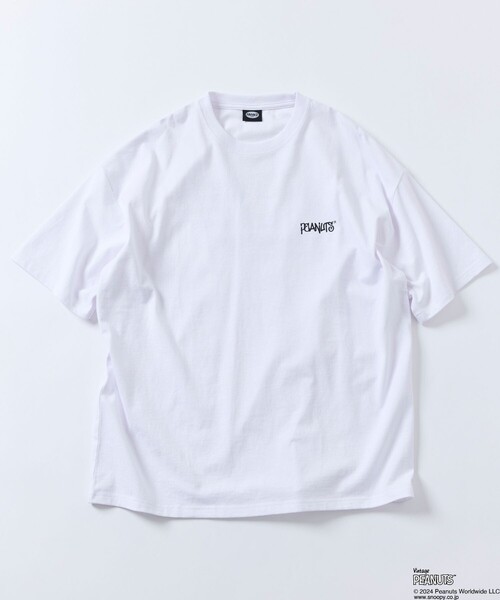 「FREAK'S STORE」 半袖Tシャツ「Vintage PEANUTSコラボ」 LARGE ホワイト メンズ