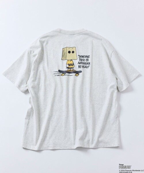 「FREAK'S STORE」 半袖Tシャツ「Vintage PEANUTSコラボ」 LARGE ホワイト メンズ