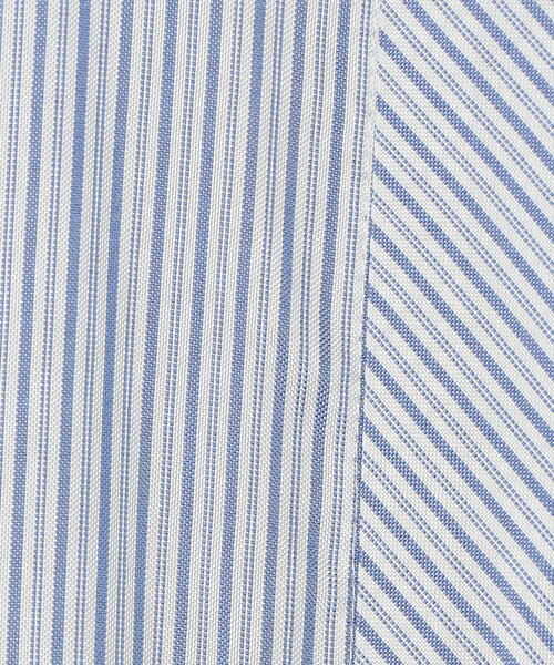 DES PRES（デプレ） ブラウス シャツ シルクストライプ バンドカラー