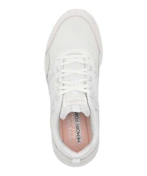 「SKECHERS」 ローカットスニーカー 24.0cm オフホワイト レディース