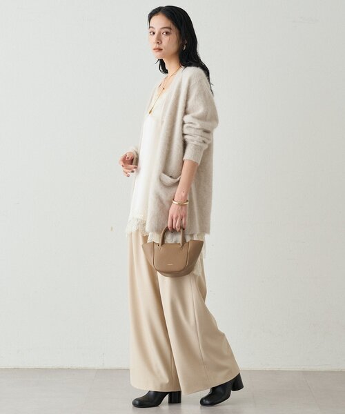 セールまもなく終了Loungedressジャガードキャミタックブラウス Loungedress ブラウス シャツ レースキャミ レディース