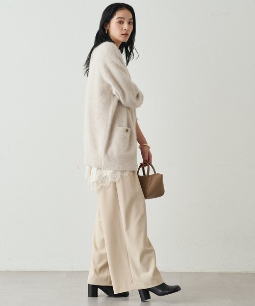 セールまもなく終了Loungedressジャガードキャミタックブラウス Loungedress ブラウス シャツ レースキャミ レディース