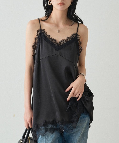 Loungedress ブラウス シャツ レースキャミ レディース