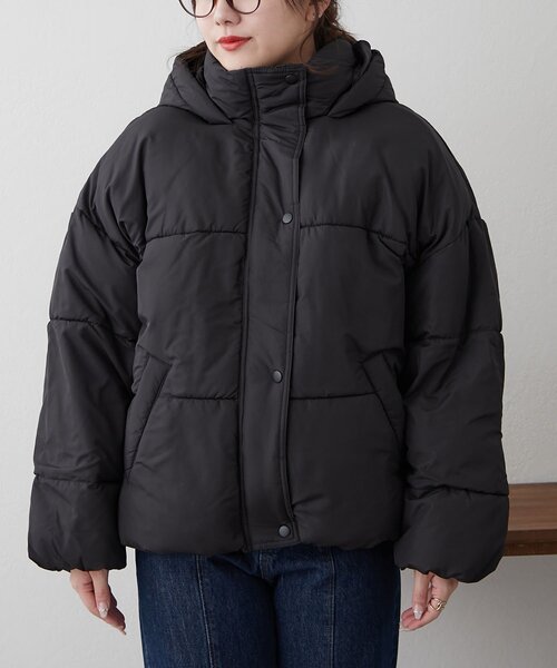 Remind me and forever ブルゾン アウター 裾ラウンドフェークダウン