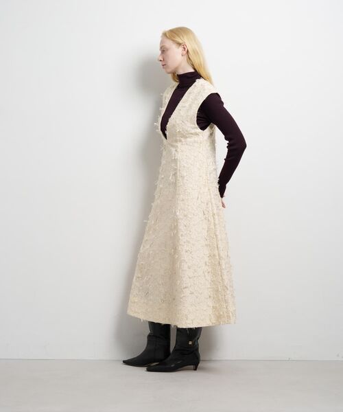 LANVIN en Bleu ワンピース ハンドカットジャガードワンピース