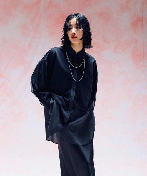 レディース☆夏服①まとめ売り　LEPSIM、coen等 LEPSIM（レプシィム） ブラウス シャツ チュール重ねシャツチュニック