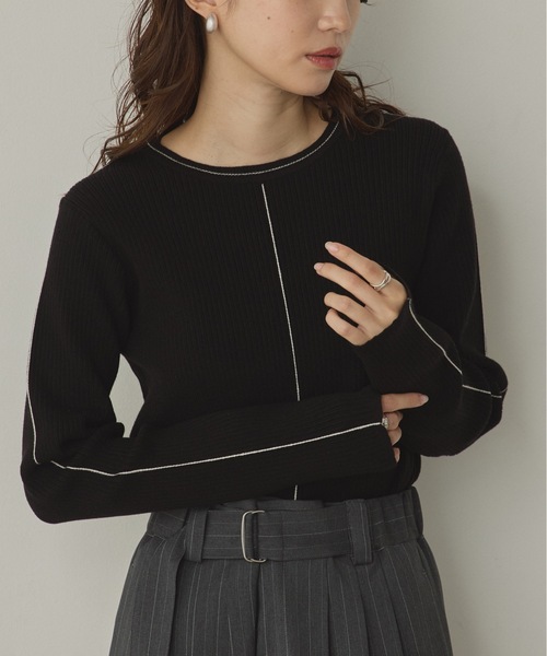 hyeon ペタルニット セーター 黒 hyeon ペタルニット セーター 黒 ZOZOTOWN Yahoo!店 - ニット/セーター