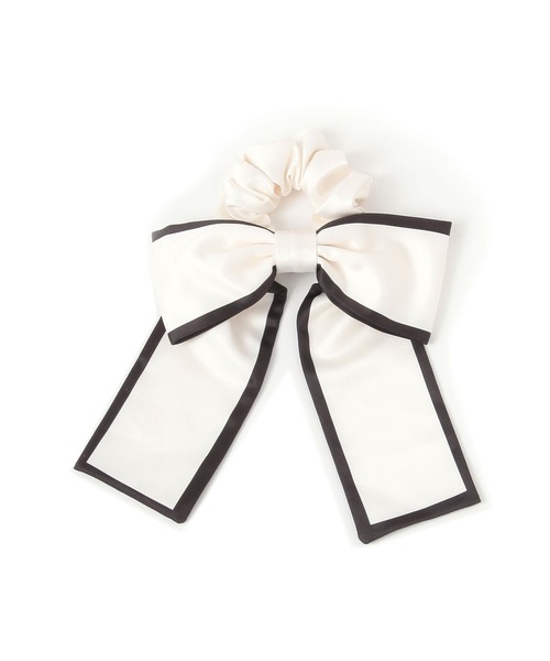 niko and…（ニコアンド） シュシュ バイカラーBIGリボンシュシュ