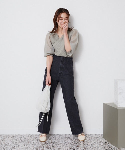 「mysty woman」 7分袖ブラウス FREE オフホワイト レディース_画像5