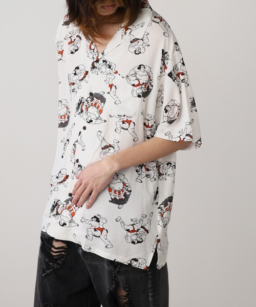 「JUNGLE STORM」 半袖シャツ M ホワイト メンズ_画像8