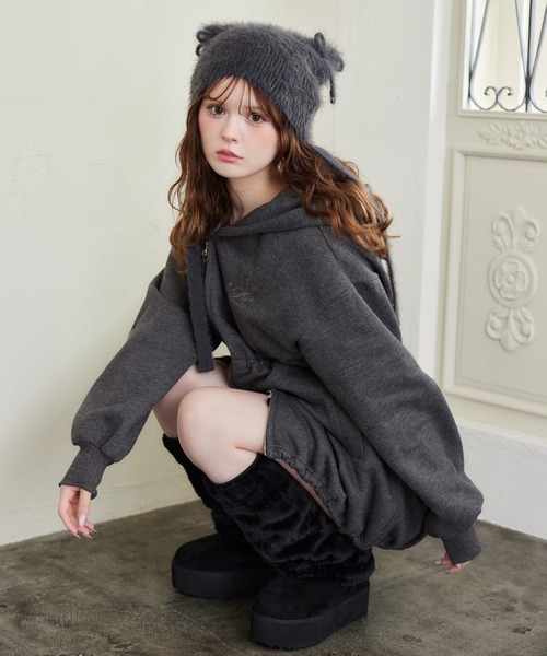 one after another NICE CLAUP パーカー ウエスト絞りビッグパーカー