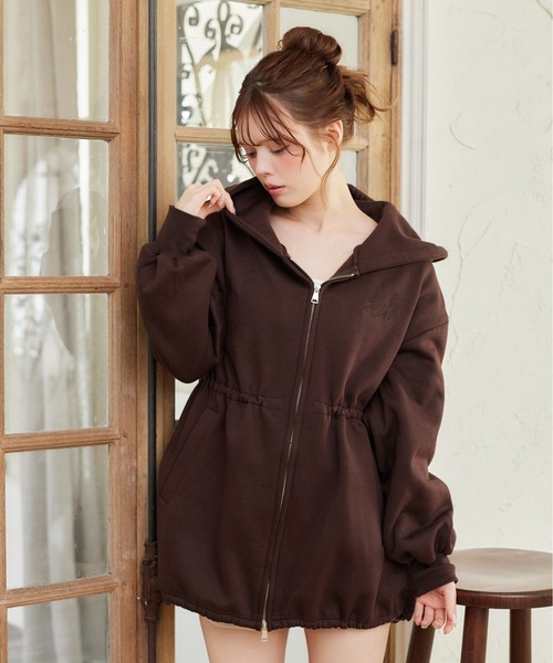 one after another NICE CLAUP パーカー ウエスト絞りビッグパーカー