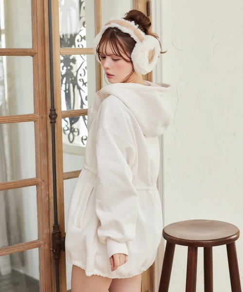 one after another NICE CLAUP パーカー ウエスト絞りビッグパーカー