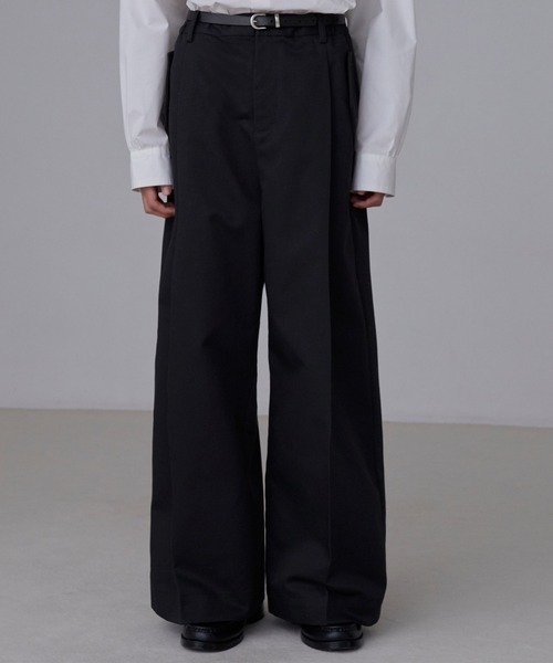 LUENNA ワイドパンツ チノパン 「LUENNA」Wide Straight Chino Pants