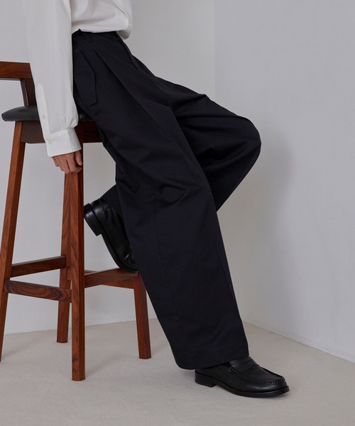 CLUBHAUS Classic Wide Chino ワイドチノパンツL 美品 LUENNA ワイドパンツ チノパン 「LUENNA」Wide Straight Chino Pants