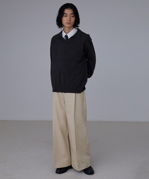 LUENNA チノパン 「LUENNA」Wide Straight Chino Pants / ワイド