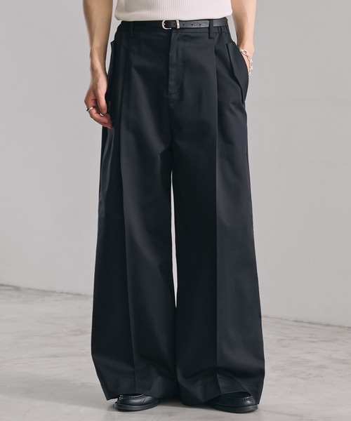 LUENNA ワイドパンツ チノパン 「LUENNA」Wide Straight Chino Pants