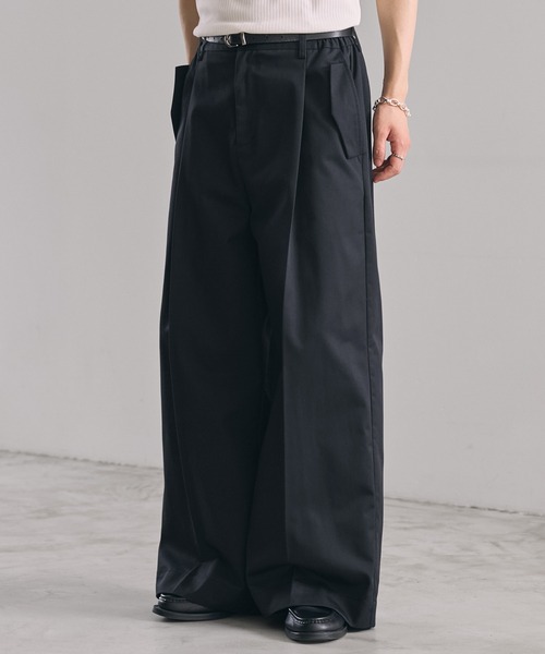 LUENNA ワイドパンツ チノパン 「LUENNA」Wide Straight Chino Pants