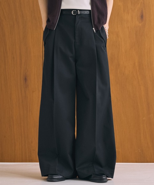 CLUBHAUS Classic Wide Chino ワイドチノパンツL 美品 LUENNA ワイドパンツ チノパン 「LUENNA」Wide Straight Chino Pants