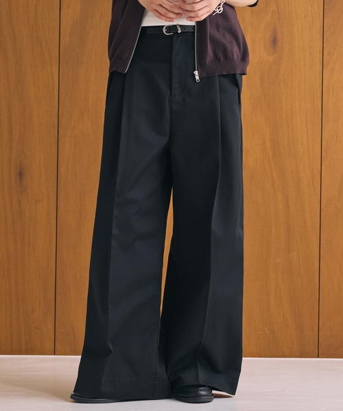 LUENNA ワイドパンツ チノパン 「LUENNA」Wide Straight Chino Pants