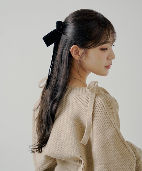 Chico（チコ） ヘアクリップ ベロアリボンバレッタ : ZOZOTOWN Yahoo