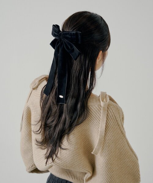 Chico（チコ） ヘアクリップ ベロアリボンバレッタ : ZOZOTOWN Yahoo