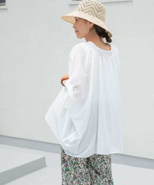 「URBAN RESEARCH DOORS」 ドルマンスリーブブラウス MEDIUM ブルー レディース_画像9