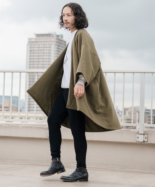 CAMBIO（カンビオ） ノーカラーコート M ブラック メンズ : ZOZOTOWN