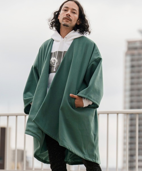 CAMBIO（カンビオ） ノーカラーコート M ブラック メンズ : ZOZOTOWN