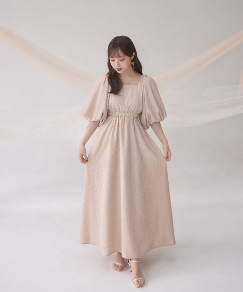 「mellowneon」 半袖ワンピース SMALL ベージュ レディース_画像9