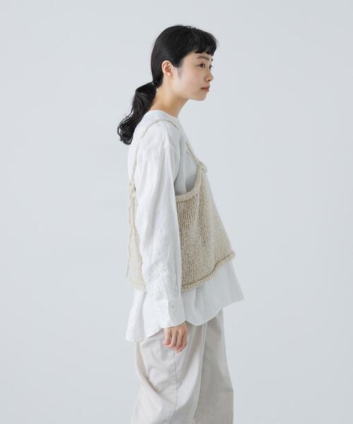 かぐれ ニット セーター アルパカウールブークレニットキャミソール