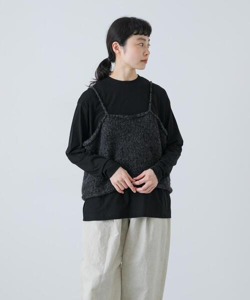 かぐれ ニット セーター アルパカウールブークレニットキャミソール
