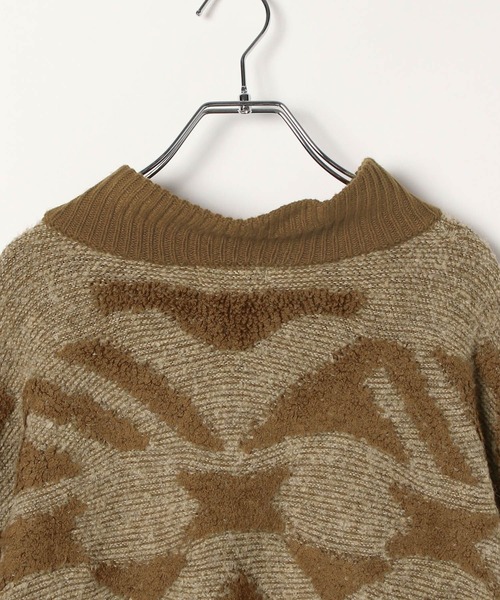 BAYFLOW（ベイフロー） セーター ニット ジャガードニットZIPブルゾン