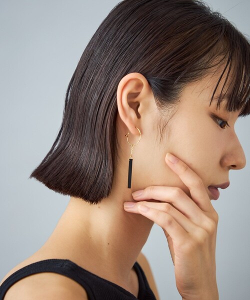 新品 未使用✨ Jouete ジュエッテ ブラック カルセドニー ロングピアス Jouete（ジュエッテ） ピアス ピアス ブラックカルセドニー レディース