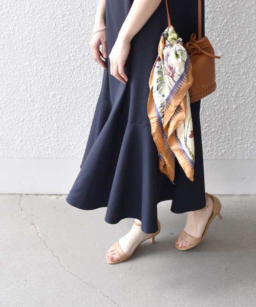 「SHIPS.me」 半袖ワンピース - チャコールグレー レディース_画像5