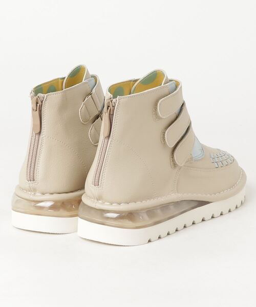 「ミライアルキ」 ハイカットスニーカー 23cm ベージュ レディース_画像2