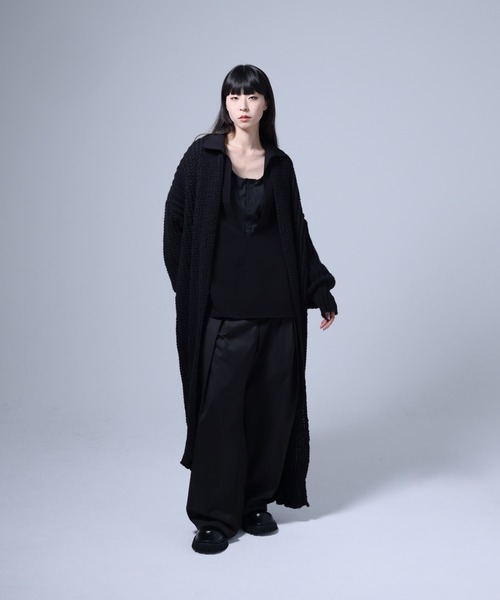 Ruze カーディガン Chunky knit long gown cardigan / チャンキー
