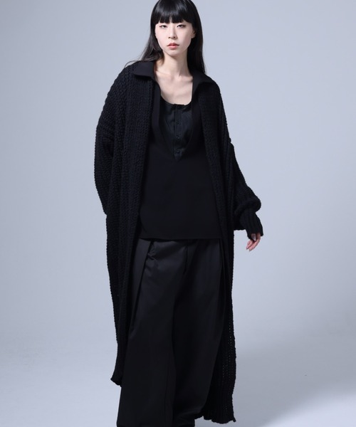 Ruze カーディガン Chunky knit long gown cardigan / チャンキー
