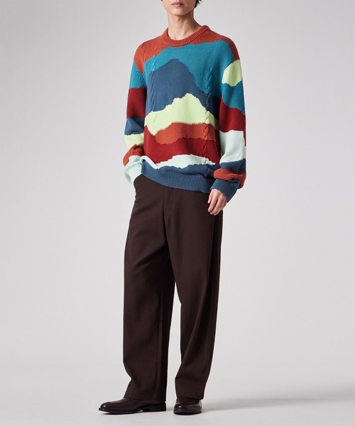 PS Paul Smith セーター ニット Mountains” インターシャ クルーネック