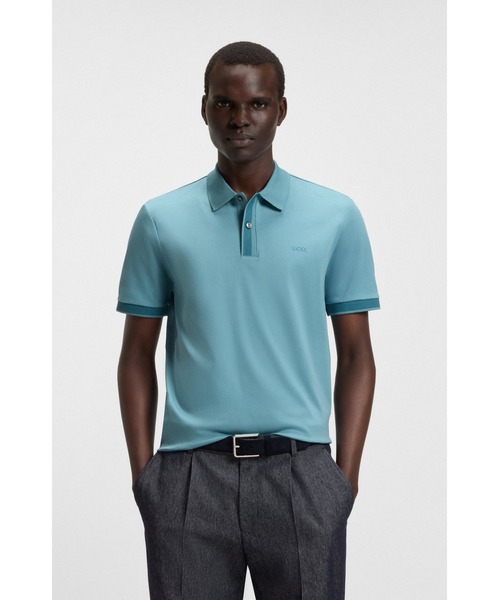 BOSS（HUGO BOSS） ポロシャツ シルケットコットン スリムフィット