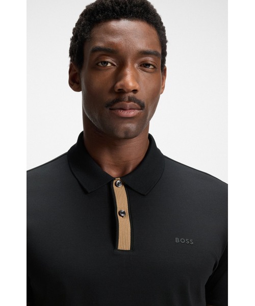 BOSS（HUGO BOSS） ポロシャツ シルケットコットン スリムフィット